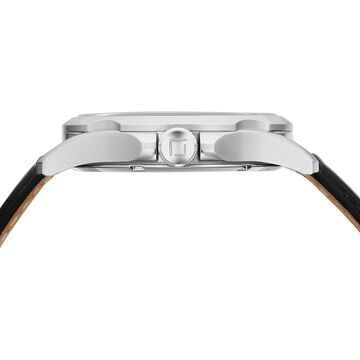 Xylys Automatic Analog Grey Dial Black Leather Strap Watch For Men