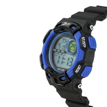Zoop Digital Dial Black PU Strap Round Watch For Kids