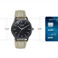 Poze By Sonata Quartz Analog Black Dial Beige Leather Strap Watch For Men - image number 3