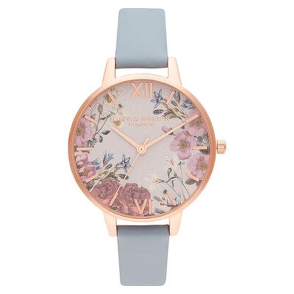 Olivia Burton Quartz Analog Pink Dial Leather Strap Watch for Women - image number 0