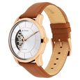 Titan Automatics Silver Round Dial Brown Leather Strap Watch For Men - image number 2