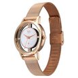 Vyb Runway By Fastrack Quartz Analog White Dial Rose Gold Stainless Steel Strap Watch For Girls - image number 4