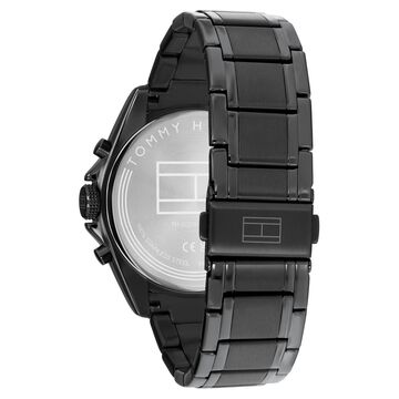 Tommy Hilfiger Quartz Multifunction Black Dial Grey Stainless Steel Strap Watch For Men