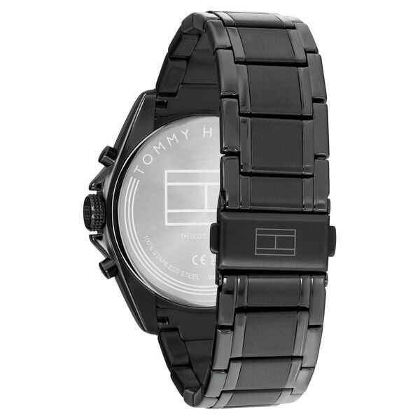Tommy Hilfiger Quartz Multifunction Black Dial Grey Stainless Steel Strap Watch For Men - image number 2