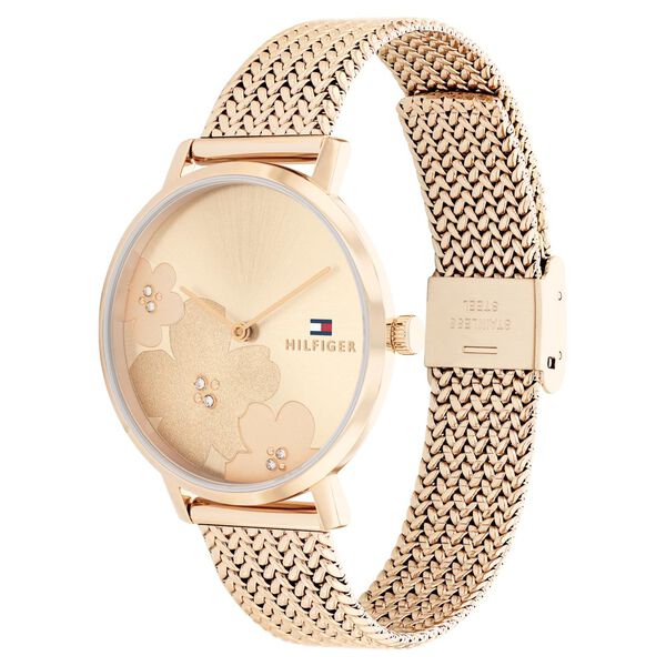 Tommy Hilfiger Quartz Analog Rose Gold Dial Stainless Steel Strap Watch for Women - image number 1