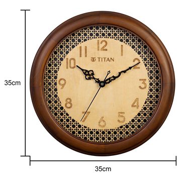 Titan Classic Wooden Wall Clock (35cm x 35cm)