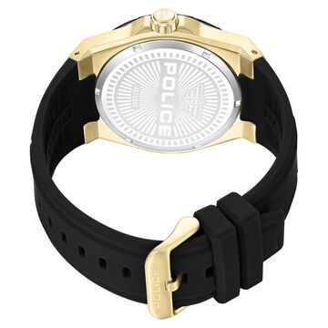 Police Quartz Multifunction Black Silicone Strap for Men