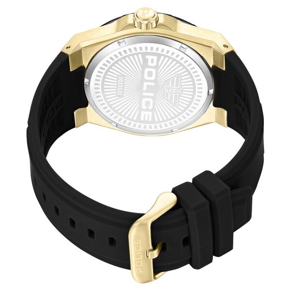 Police Quartz Multifunction Black Silicone Strap for Men - image number 2
