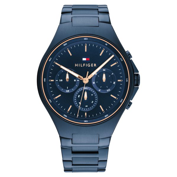 Tommy Hilfiger Blue Dial Blue Colour Stainless Steel Strap Watch for Men - image number 0