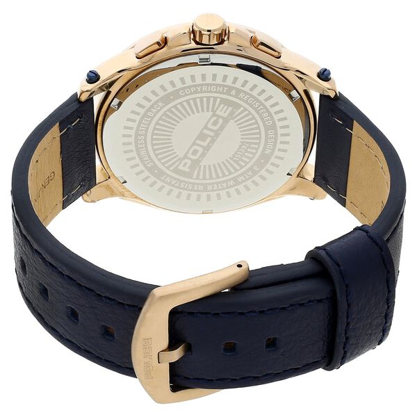 Police Quartz Chronograph Silver Dial Leather Strap Watch for Men - image number 4
