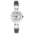 Sonata Quartz Analog Silver Dial Leather Strap Watch for Women - image number 0