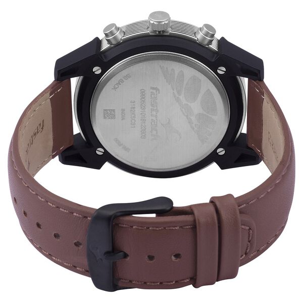 Fastrack Modular Quartz Analog White Dial Leather Strap Watch for Guys - image number 4