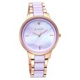 Titan Purple Ceramics MOP Dial Analog Steel and Ceramic Strap Watch for Women