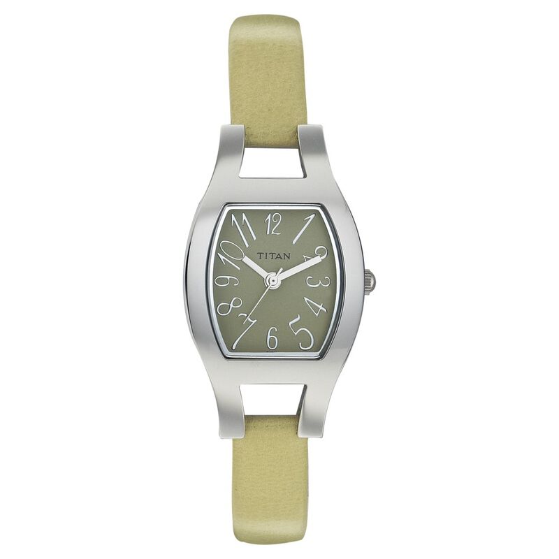 Titan Quartz Analog Green Dial Watch for Women