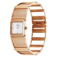 Titan Raga Ethereal Quartz Analog White Mother Of Pearl Dial Rose Gold Stainless Steel Strap Watch For Women - image number 2