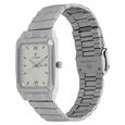Titan Quartz Analog with Day and Date Silver Dial Silver Stainless Steel Strap Rectangular Shaped Watch For Men - image number 1
