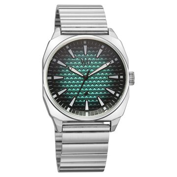 Vyb Drift By Fastrack Quartz Analog Blue Dial Silver Stainless Steel Strap Watch For Guys