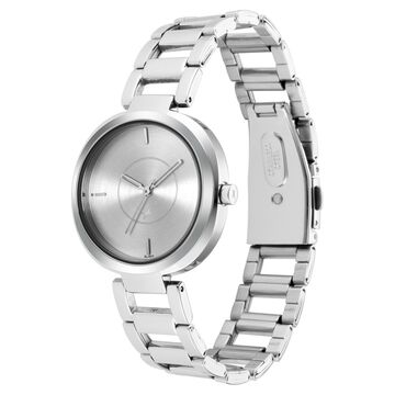 Fastrack Stunners Quartz Analog Silver Dial Metal Strap Watch for Girls