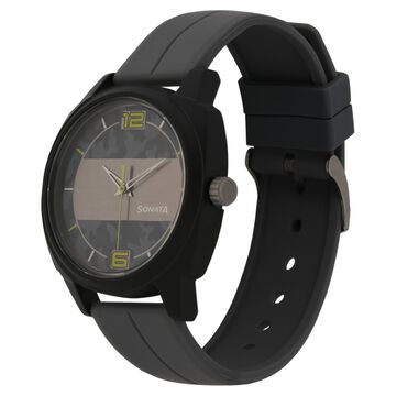 Camo Multicoloured Dial Plastic Strap Watch for Men