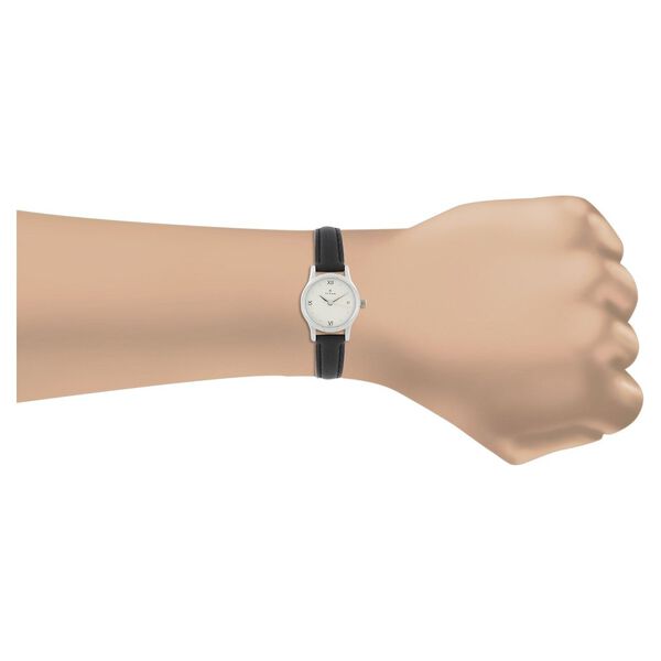 Titan Karishma Silver Dial Analog with Date Leather Strap Watch for Women - image number 3