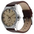 Titan Smart steel Beige Dial Analog with Date Leather Strap watch for Men - image number 1
