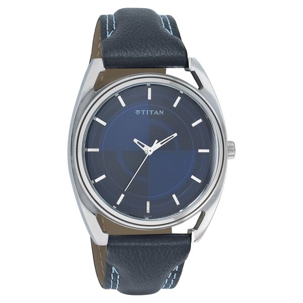Titan Quartz Analog Black Dial Leather Strap Watch for Men - image number 0