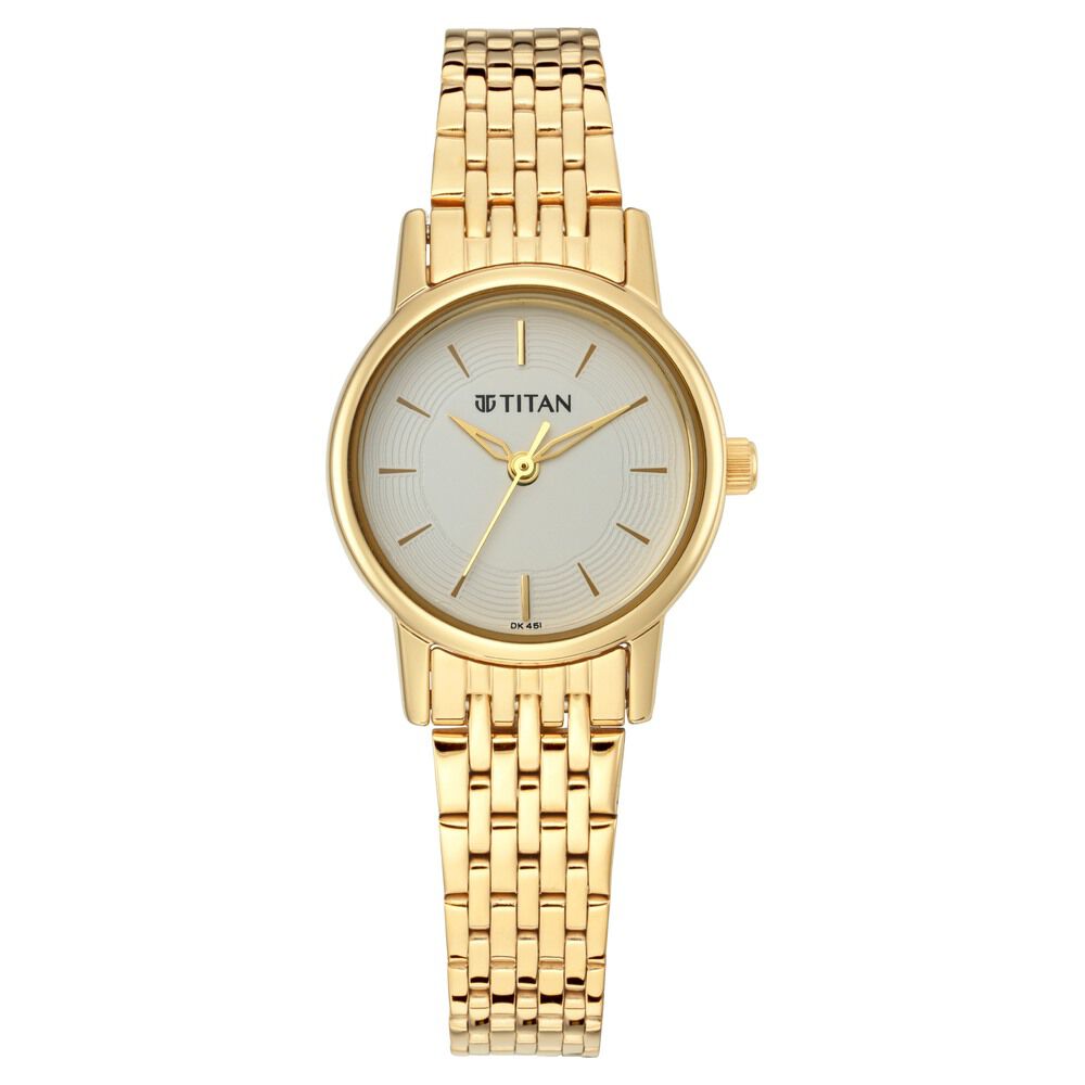 Titan analog white discount dial women's watch