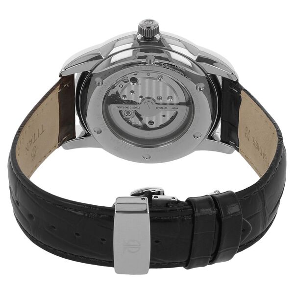 Titan Automatic Black Dial Leather Strap Watch for Men - image number 3