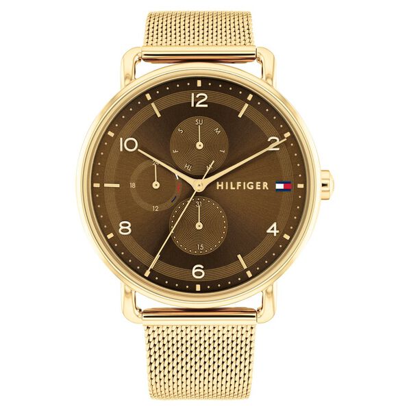 Tommy Hilfiger Quartz Multifunction Brown Stainless Steel Strap for Women - image number 0