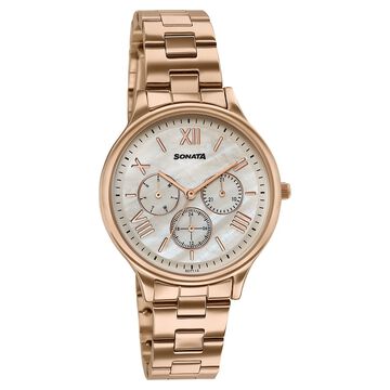 Sonata Women's Work Wear rose gold Watch - Premium Multifunction design for everyday style