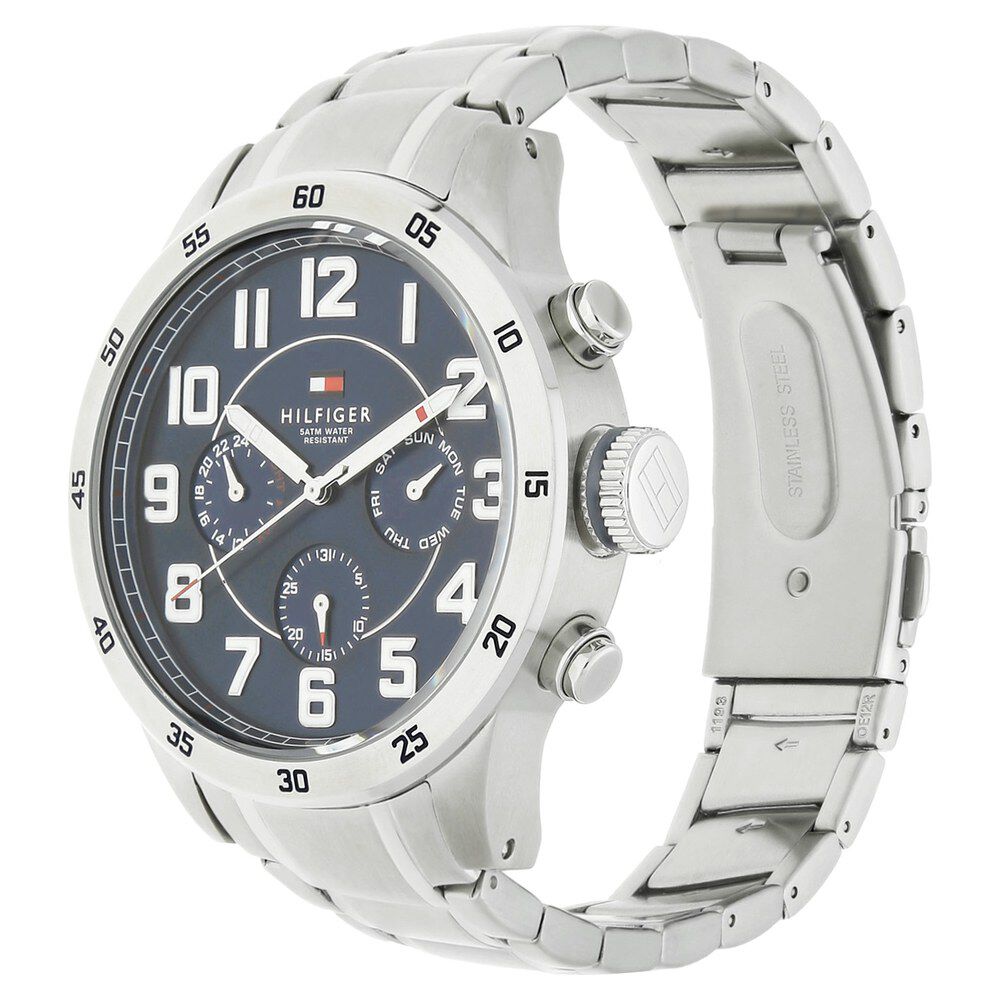 Buy Online Tommy Hilfiger Quartz Analog with Date Blue Dial Metal