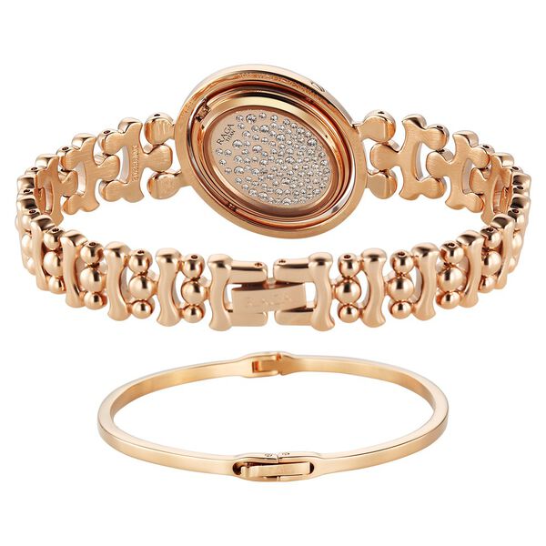 Titan Raga Glimmers Quartz Analog Mother of Pearl Dial Rose Gold Metal Strap Watch For Women - image number 6
