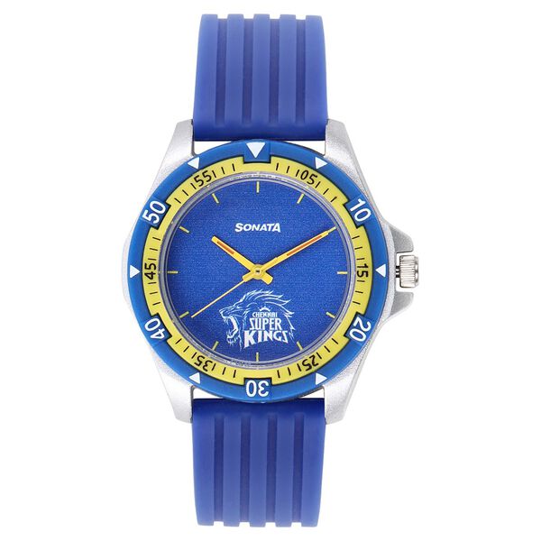 Sonata CSK Quartz Analog Blue Dial TPU Strap Unisex Watch - image number 0