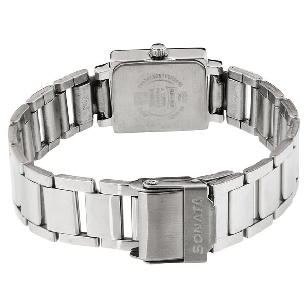 Sonata Quartz Analog Silver Dial Stainless Steel Strap Watch for Women - image number 3