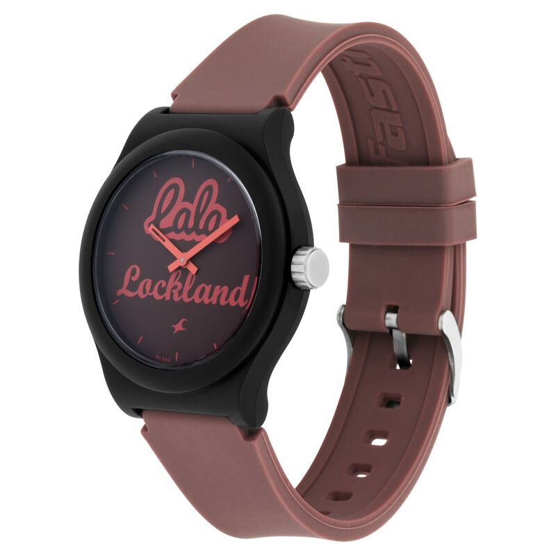Fastrack Quartz Analog Brown Dial Silicone Strap Watch for Unisex - image number 2