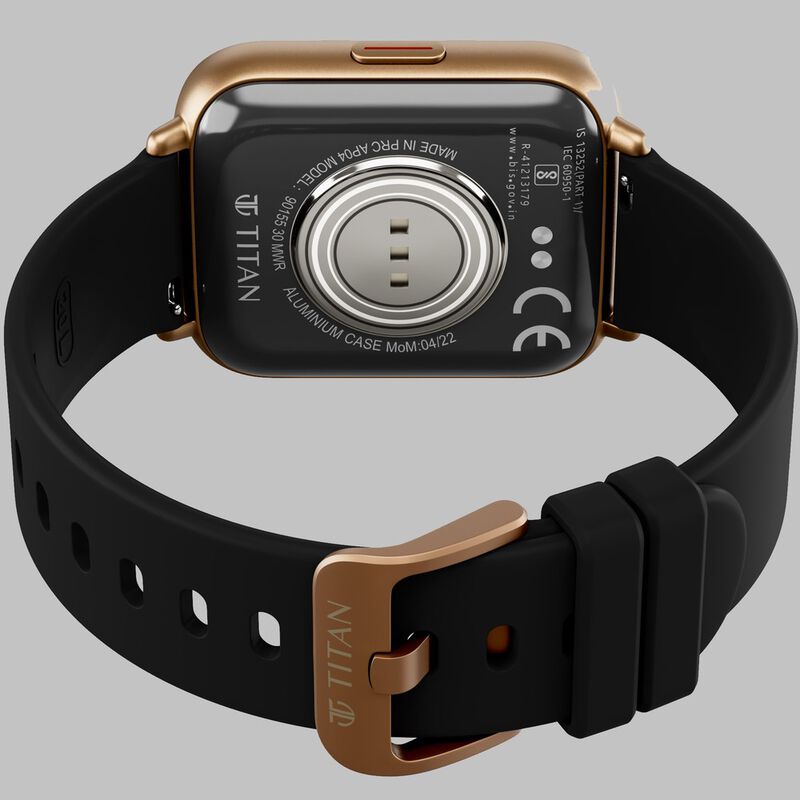 Buy Online Titan Smart Watch Silicone Black Strap watch for Unisex