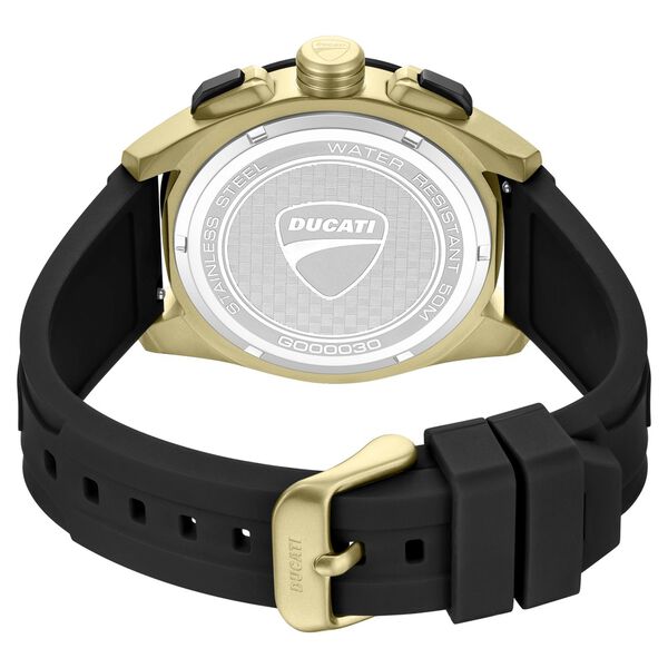 Ducati Quartz Chronograph Grey Dial Black Silicone Strap Watch For Men - image number 2