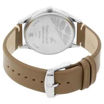 Fastrack Tripster Quartz Analog Green Dial Leather Strap Watch for Guys