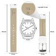 14 mm White Genuine Leather Strap for Women - image number 1