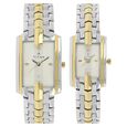 Titan Quartz Analog with Date White Dial Stainless Steel Strap Watch for Couple - image number 0