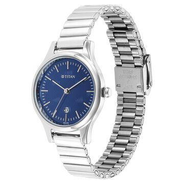 Titan Karishma Blue Dial Metal Strap Watch for Women