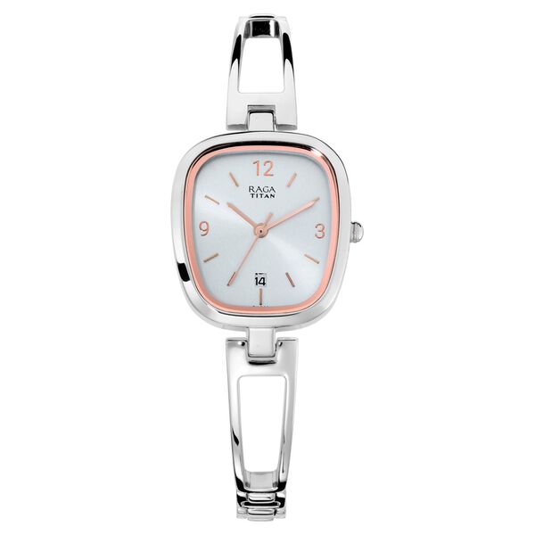 Titan Raga Viva Silver Dial Analog with Date Metal Strap watch for Women - image number 0