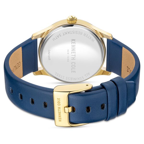 Kenneth Cole Quartz Analog Blue Dial Leather Strap Watch for Women - image number 2