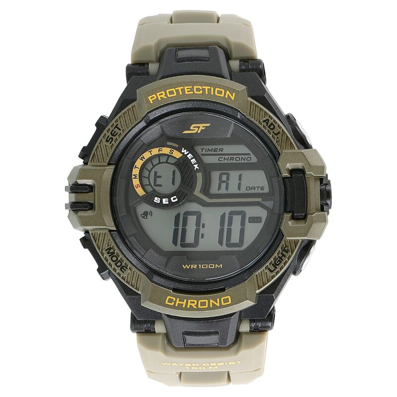 SF Digital Dial Plastic Strap Watch for Men
