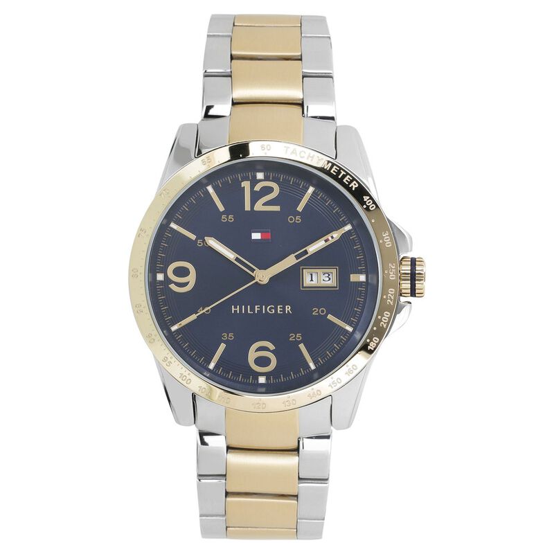 Tommy Hilfiger Sport White Dial Gold Steel Strap Watch for Men - 1791365 main image 1