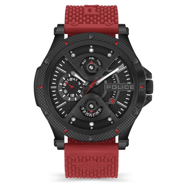 Police Quartz Multifunction Black Dial Silicone Strap Watch for Men - image number 1