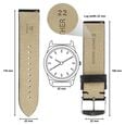 22 mm Black Genuine Leather Strap for Men - image number 1
