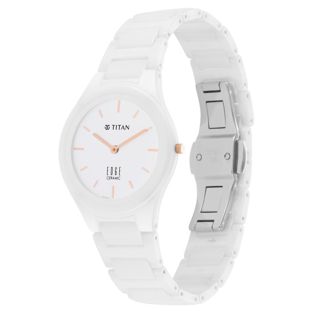 Titan white ceramic watch discount
