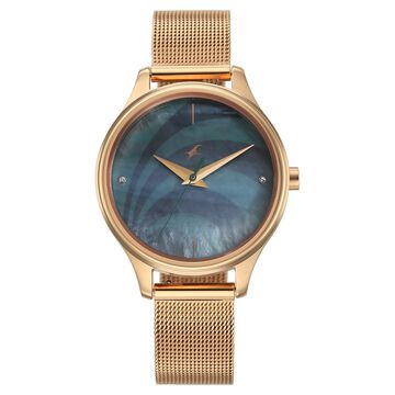 Fastrack 2X Edit Analog with Green MOP Dial Interchangeable Strap Watch for Girls