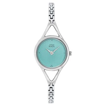 Titan Raga Blue Dial Analog Stainless Steel Strap Watch for Women